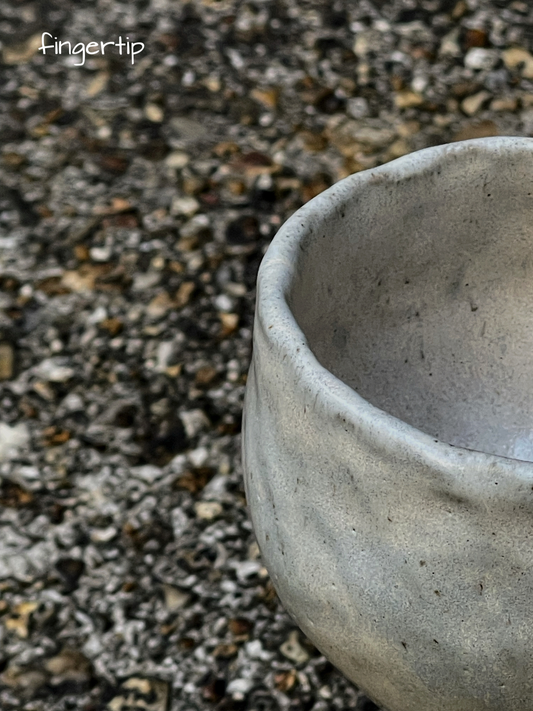 Handmade Stoneware Goblet glass in Grey-Blue