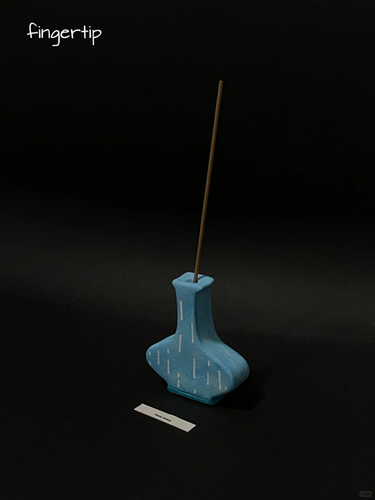 Mini Vase Incense Holder_Whispering Blue