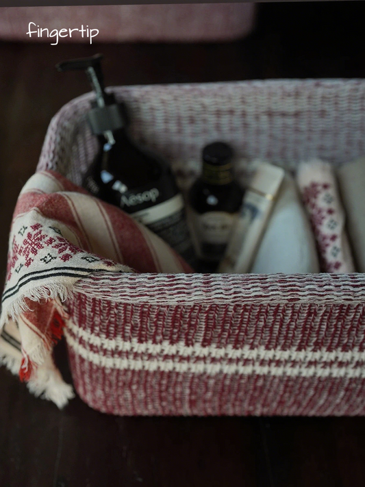 Handmade Cotton-Polyester Knitted Storage Basket(R)