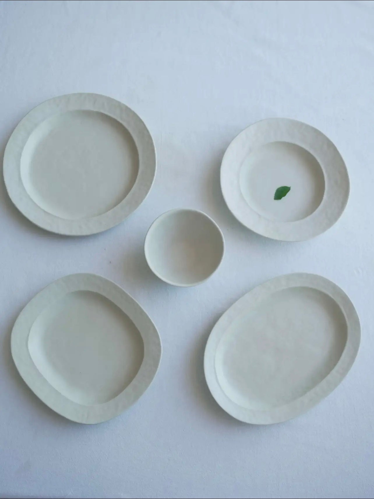 Asymmetric Vintage Ceramic Plate