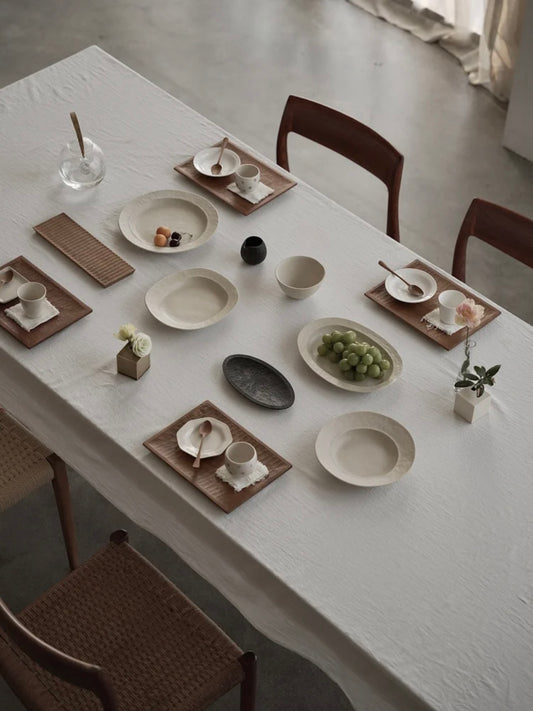 Asymmetric Vintage Ceramic Plate