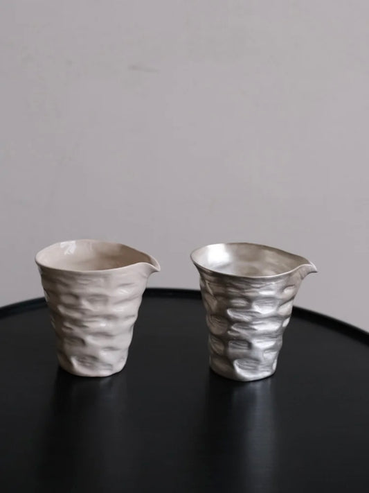 Silver Glazed Ceramic Cup