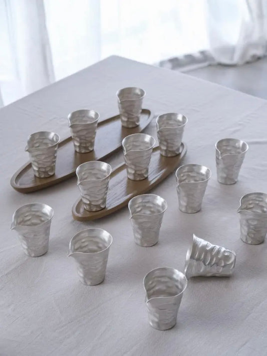Silver Glazed Ceramic Cup