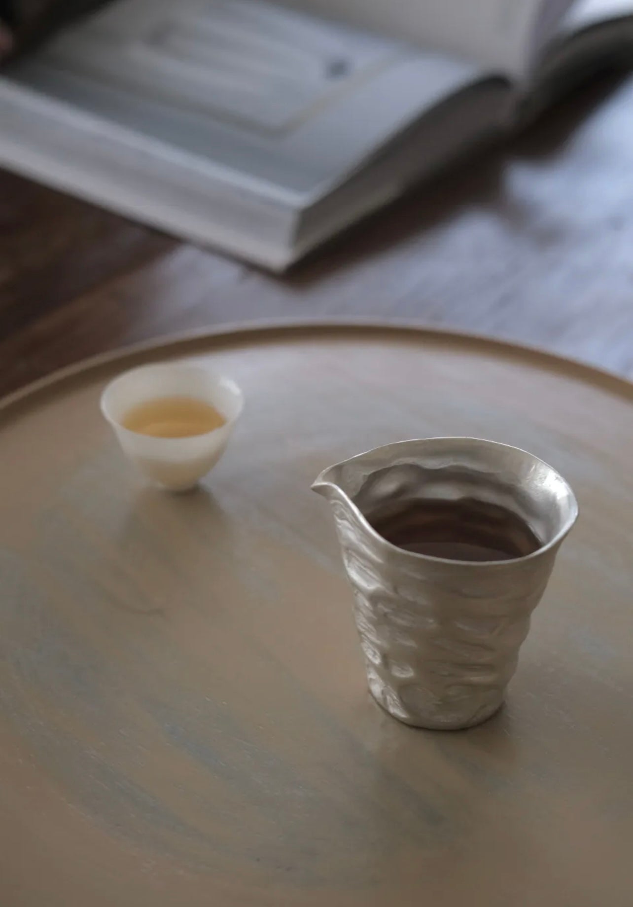 Silver Glazed Ceramic Cup