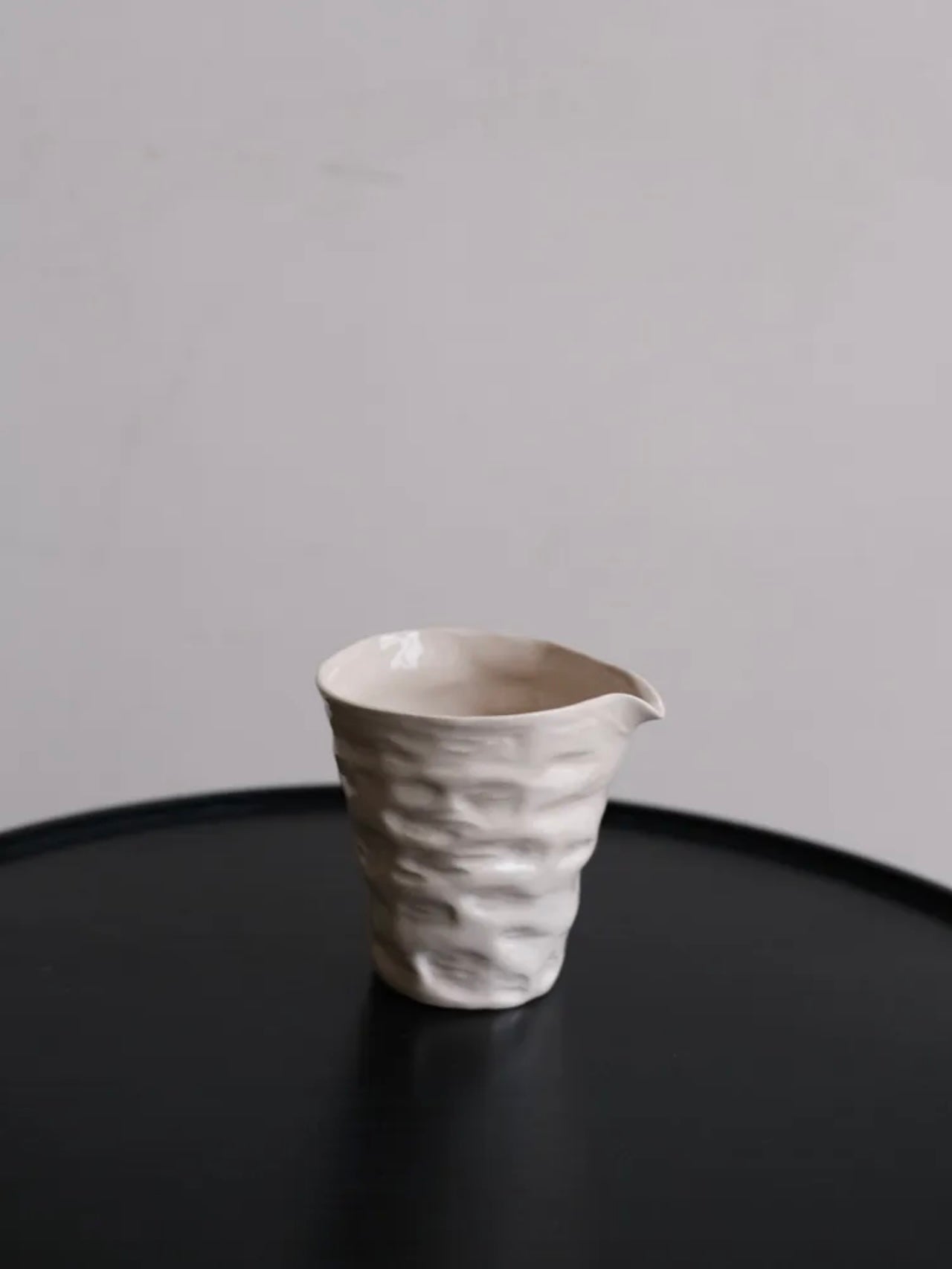 Silver Glazed Ceramic Cup
