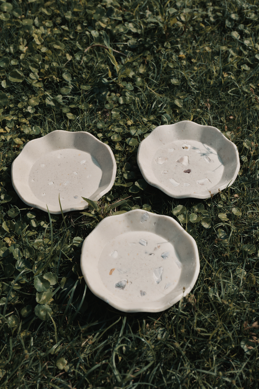 Handmade Oyster Shell Wave Tray