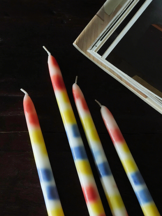 Gradient Drip Art Candles