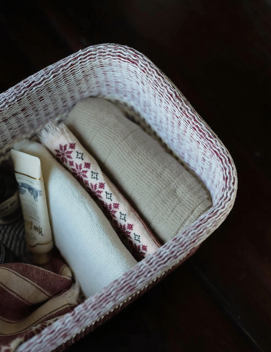 Handmade Cotton-Polyester Knitted Storage Basket(R)