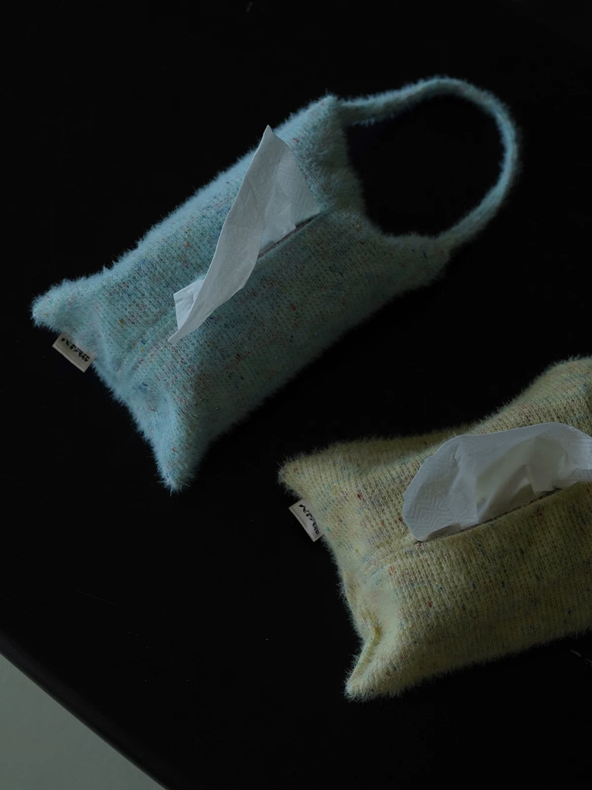 Handmade Knitted Fabric Tissue Box Cover