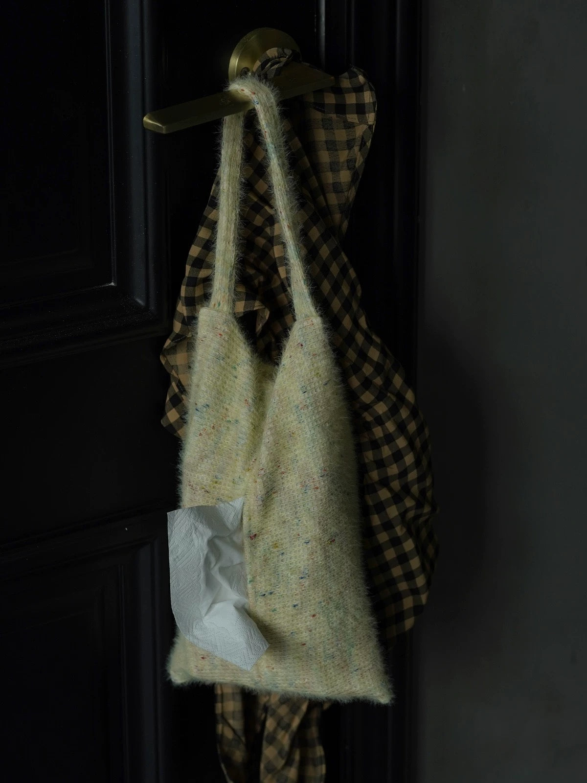 Handmade Knitted Fabric Tissue Box Cover
