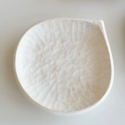 Birch Wood Teardrop Dessert Plate