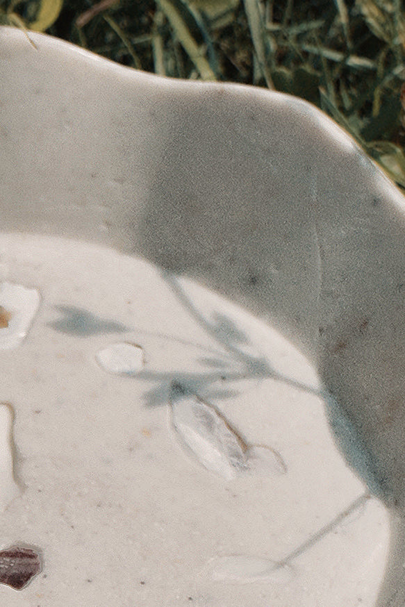 Handmade Oyster Shell Wave Tray