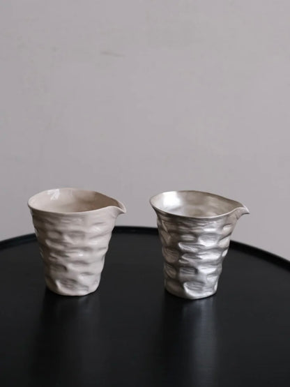 Silver Glazed Ceramic Cup