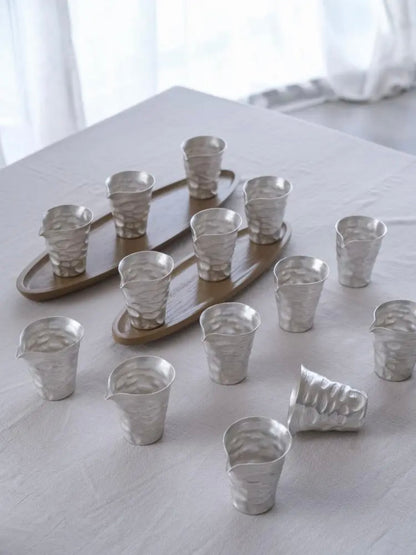 Silver Glazed Ceramic Cup