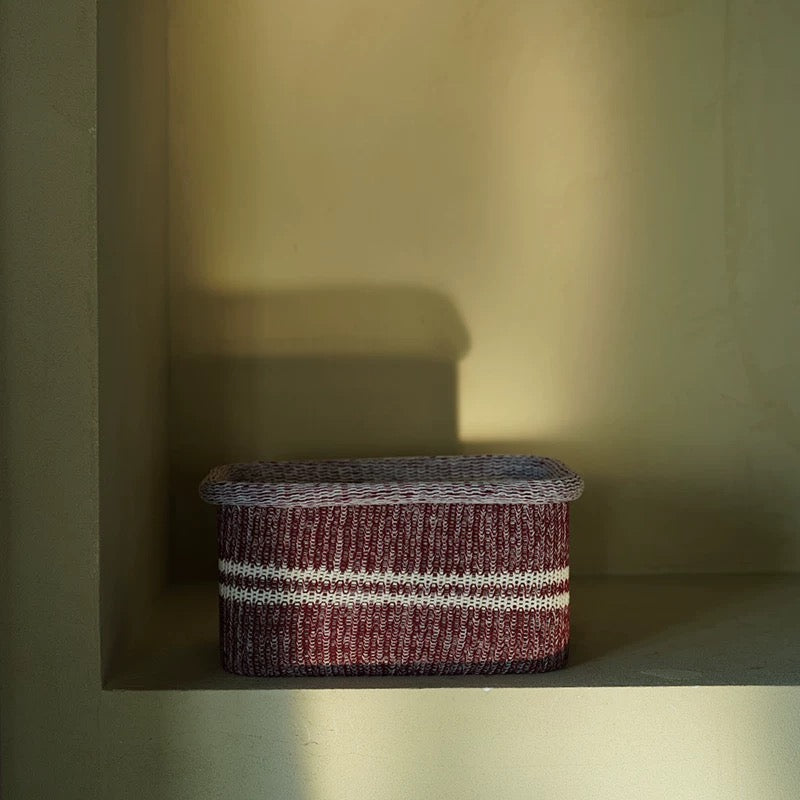 Handmade Cotton-Polyester Knitted Storage Basket(R)