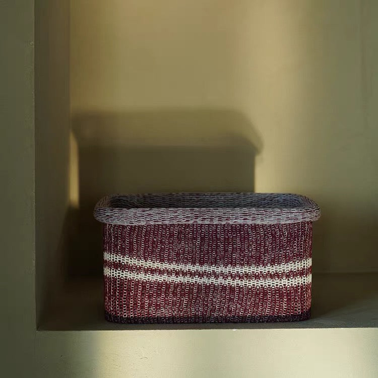 Handmade Cotton-Polyester Knitted Storage Basket(R)
