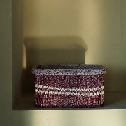 Handmade Cotton-Polyester Knitted Storage Basket(R)