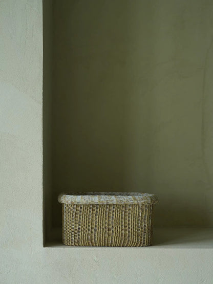 Handmade Cotton-Polyester Knitted Storage Basket (Y)