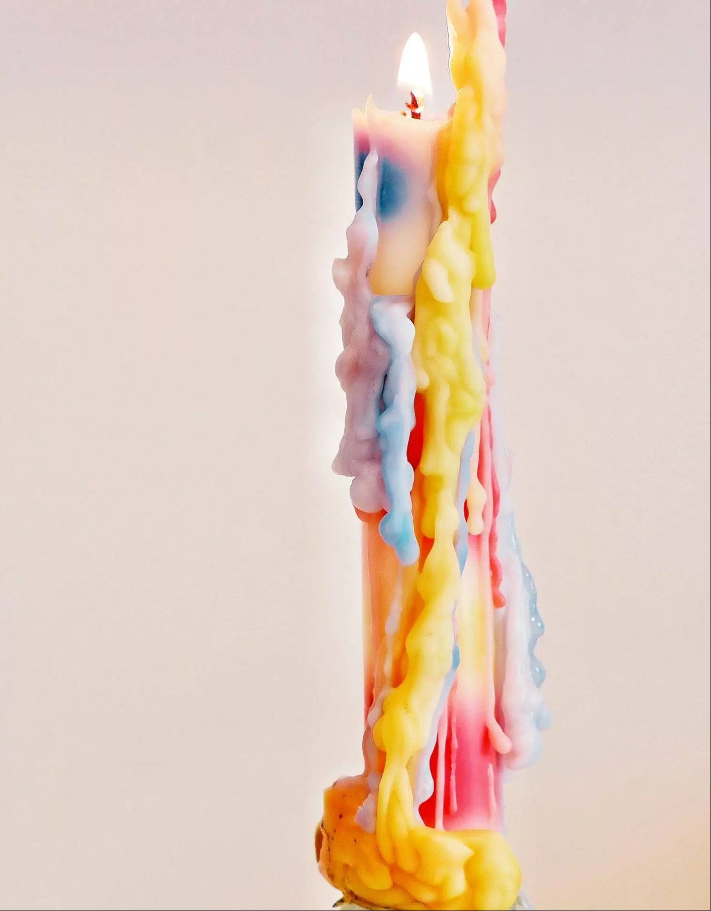 Gradient Drip Art Candles