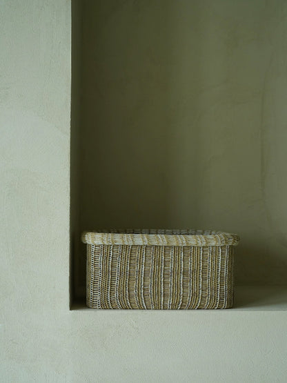 Handmade Cotton-Polyester Knitted Storage Basket (Y)