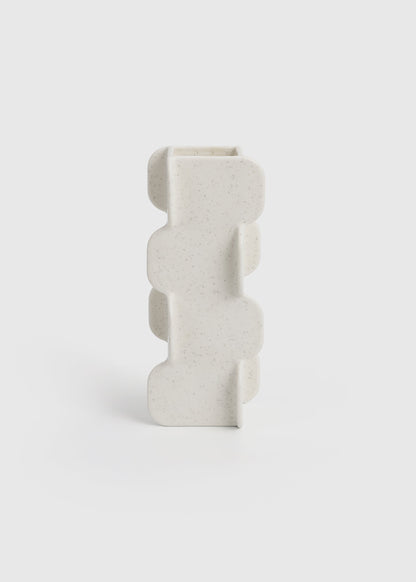 White abstract vase on a light gray background