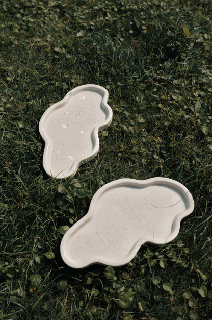 Handmade Oyster Shell Wave Tray