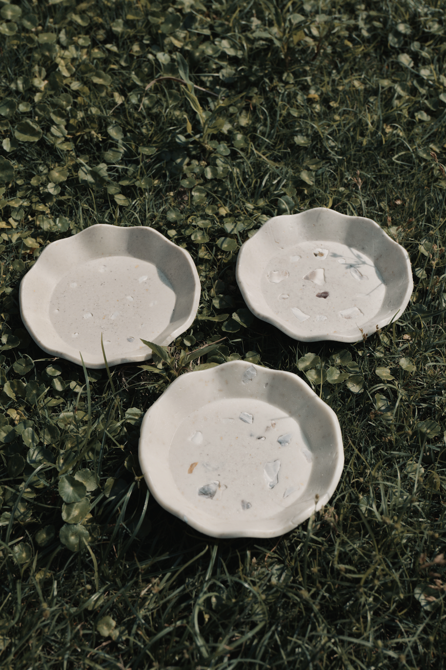 Handmade Oyster Shell Wave Tray