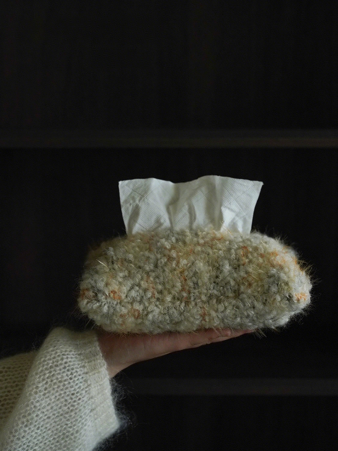 Handmade Wool Felt Tissue Holder