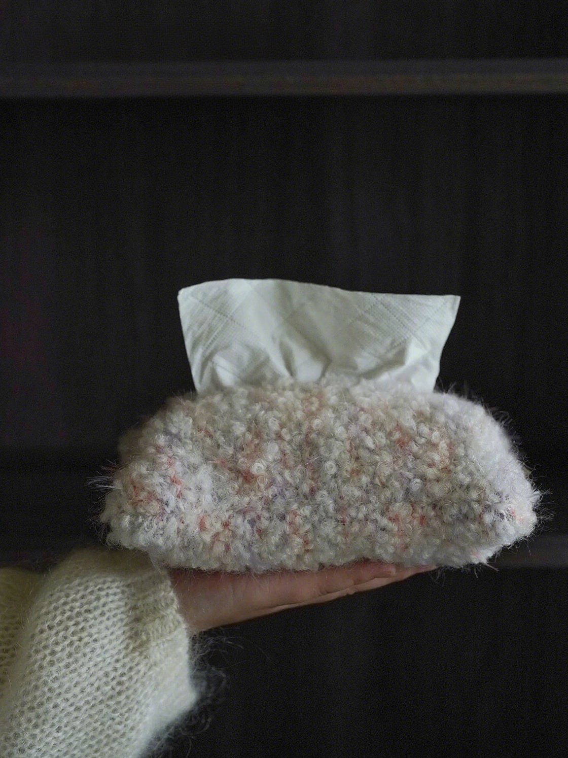 Handmade Wool Felt Tissue Holder
