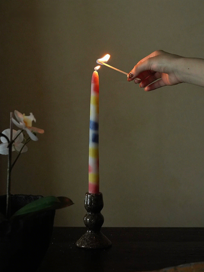Gradient Drip Art Candles