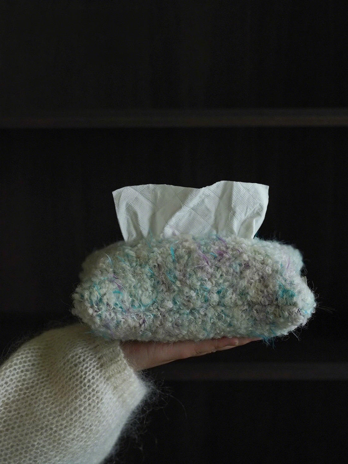 Handmade Wool Felt Tissue Holder