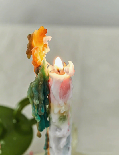 Gradient Drip Art Candles