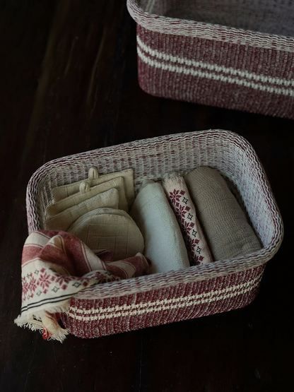 Handmade Cotton-Polyester Knitted Storage Basket(R)